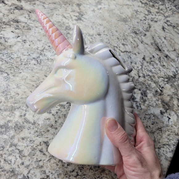 Unicorn Ceramic Piggy Bank - Picture 2 of 4